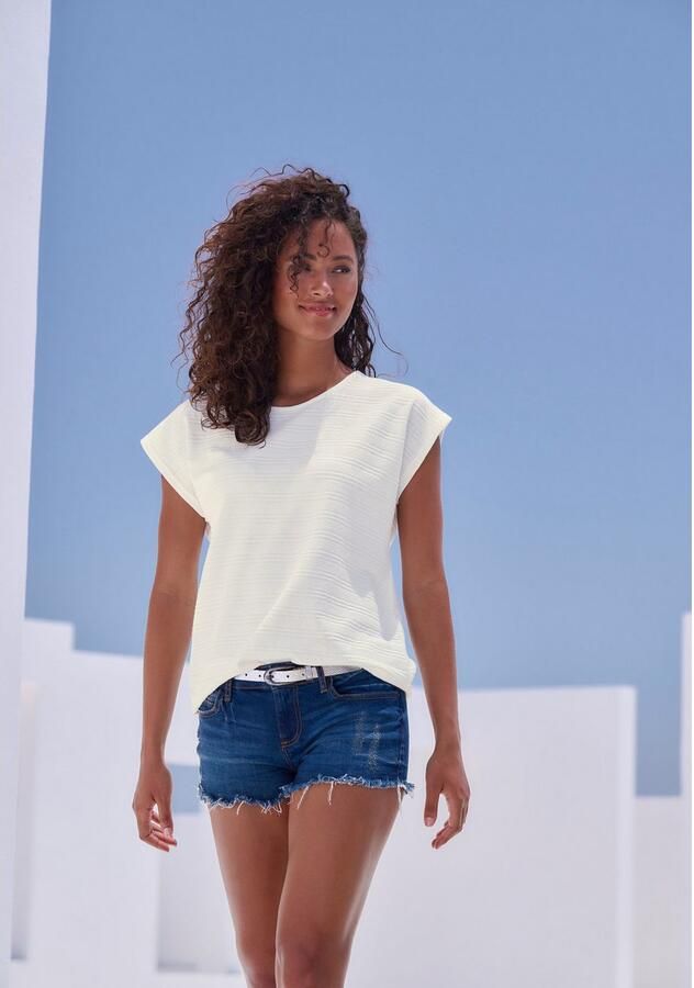 Vivance T-shirt Met modieuze streepstructuur in een zachte katoenkwaliteit (1-delig) - Foto 4