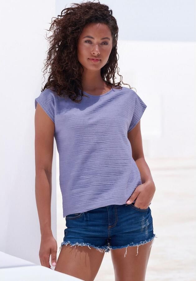 Vivance T-shirt Met modieuze streepstructuur in een zachte katoenkwaliteit (1-delig) - Foto 5