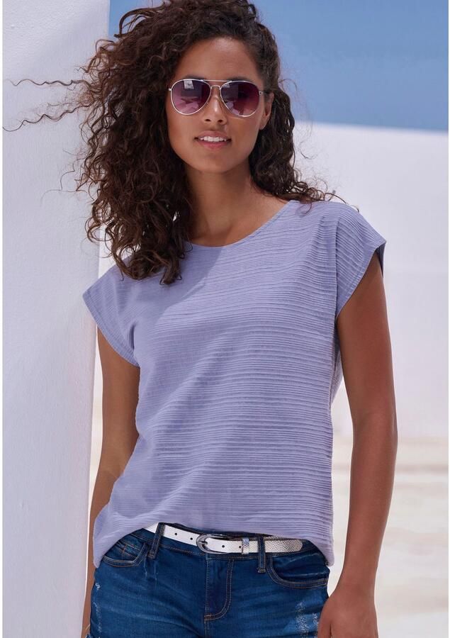 Vivance T-shirt Met modieuze streepstructuur in een zachte katoenkwaliteit (set) - Foto 4