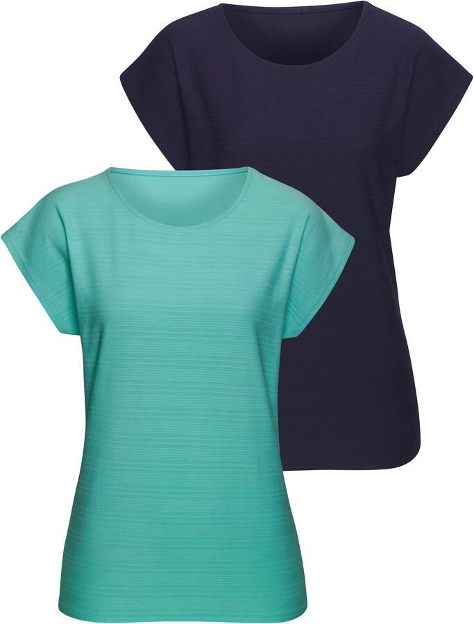 Vivance T-shirt Met modieuze streepstructuur in een zachte katoenkwaliteit (set) - Foto 6