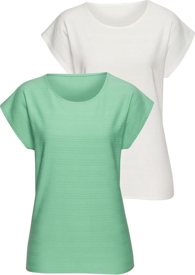 Vivance T-shirt Met modieuze streepstructuur in een zachte katoenkwaliteit (set) - Foto 6