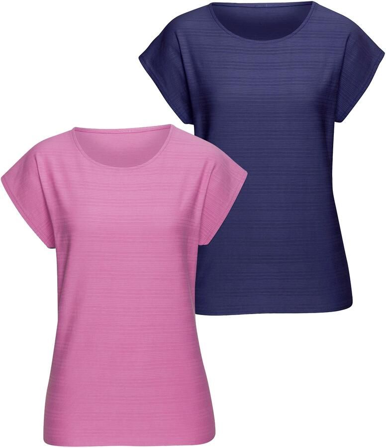 Vivance T-shirt Met modieuze streepstructuur in een zachte katoenkwaliteit (set) - Foto 6