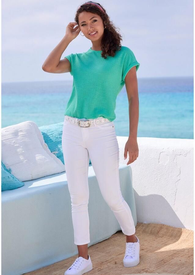 Vivance T-shirt Met modieuze structuur van kreukvrije kwaliteit met katoen - Foto 4