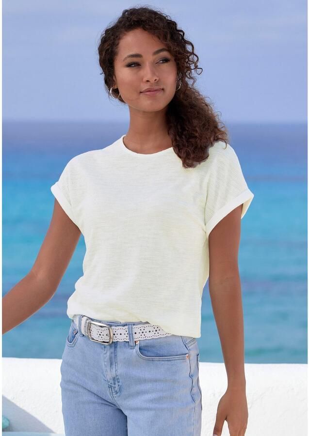 Vivance T-shirt Met modieuze structuur van kreukvrije kwaliteit met katoen - Foto 4