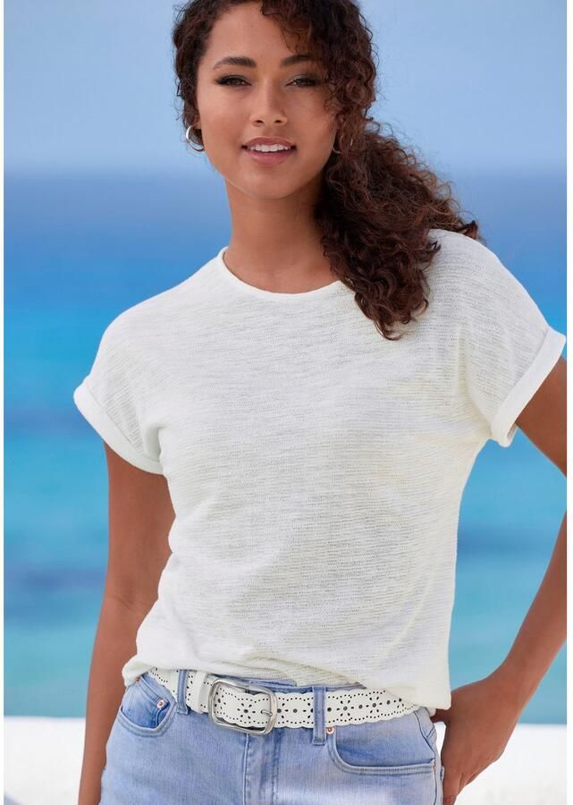 Vivance T-shirt Met modieuze structuur van kreukvrije kwaliteit met katoen (Set van 2) - Foto 4