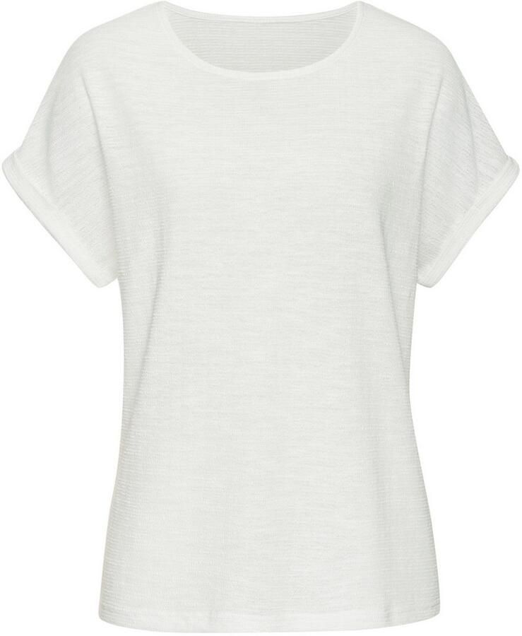 Vivance T-shirt Met modieuze structuur van kreukvrije kwaliteit met katoen (Set van 2)