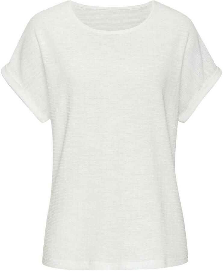 Vivance T-shirt Met modieuze structuur van kreukvrije kwaliteit met katoen (Set van 2)