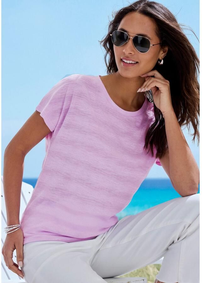 Vivance T-shirt Met modieuze structuuroptiek van onderhoudsvriendelijke kwaliteit met katoen (Set van 2) - Foto 6