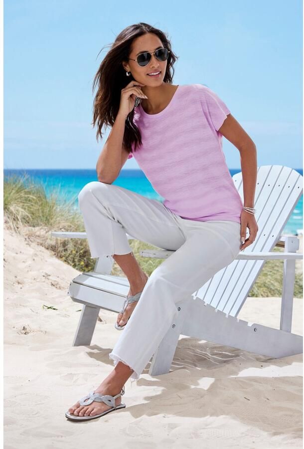 Vivance T-shirt Met modieuze structuuroptiek van onderhoudsvriendelijke kwaliteit met katoen (Set van 2) - Foto 4