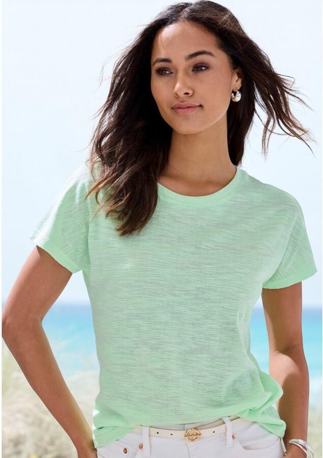 Vivance T-shirt Met modieuze structuuroptiek van onderhoudsvriendelijke kwaliteit met katoen (Set van 2) - Foto 3