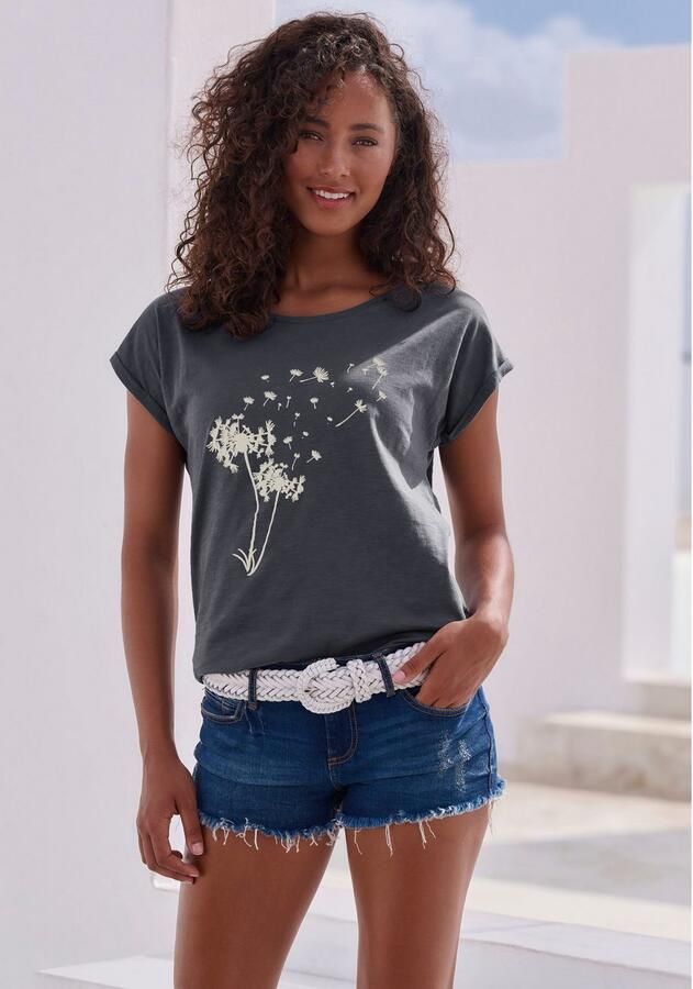 Vivance T-shirt Met print 'Pusteblume' aan de voorkant (1-delig) - Foto 4