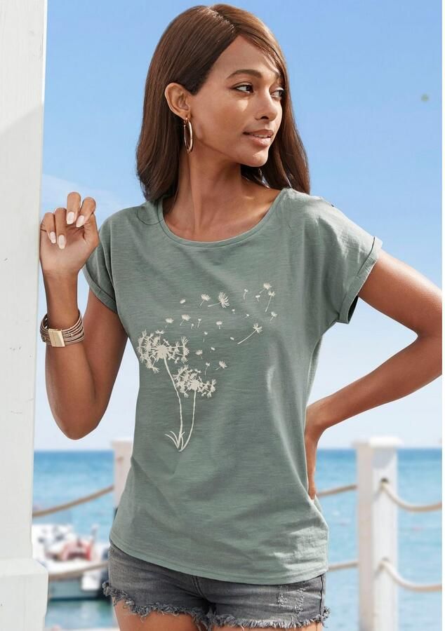 Vivance T-shirt Met print 'Pusteblume' aan de voorkant (1-delig) - Foto 3