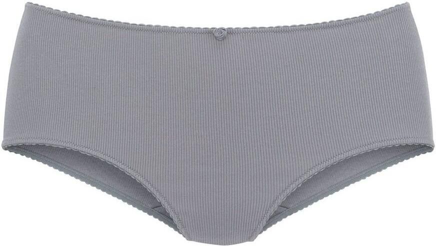 Vivance Tailleslip van zachte en elastische ribstof met delicate roosjes vooraan (3 stuks) - Foto 2