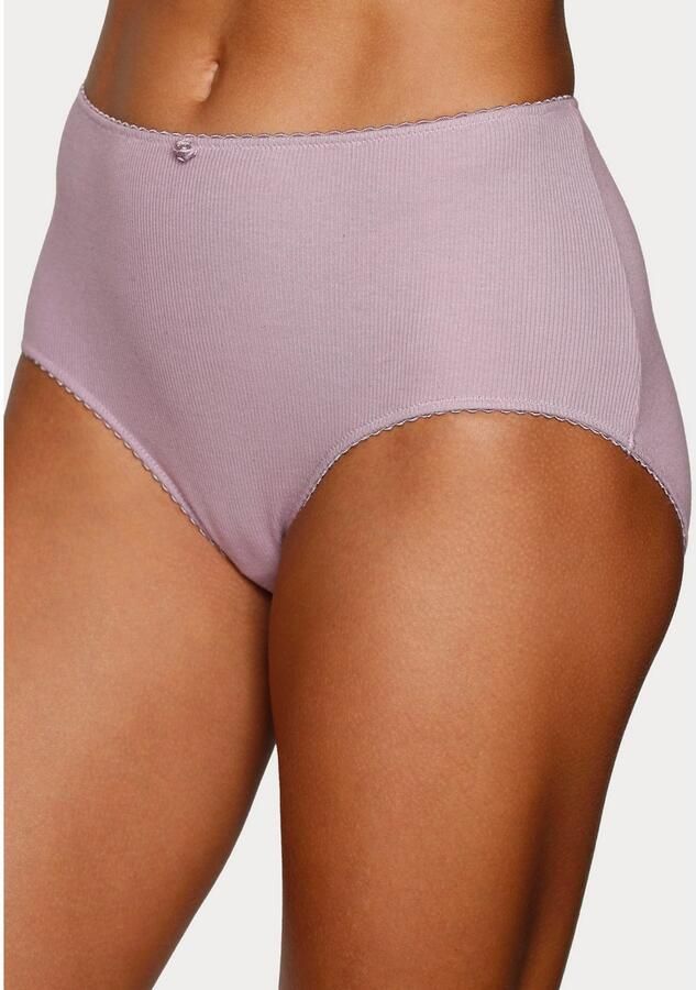 Vivance Tailleslip van zachte en elastische ribstof met delicate roosjes vooraan (3 stuks) - Foto 2