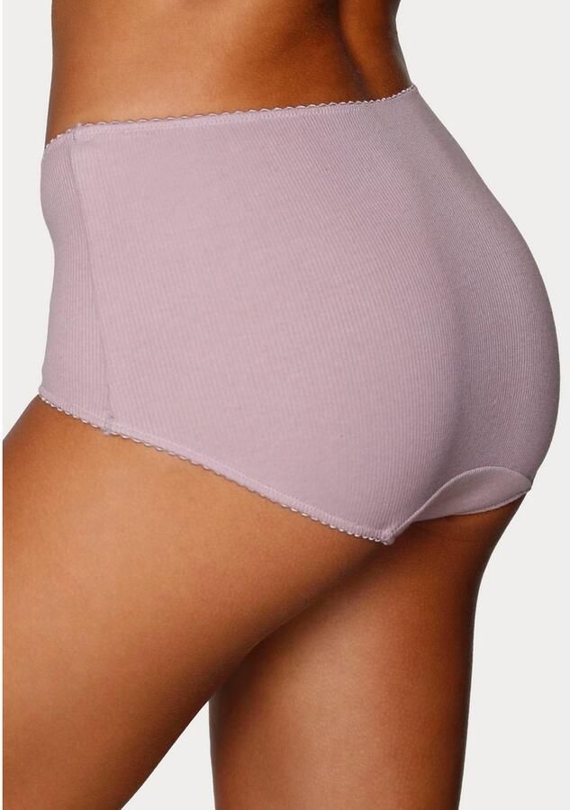 Vivance Tailleslip van zachte en elastische ribstof met delicate roosjes vooraan (3 stuks) - Foto 3