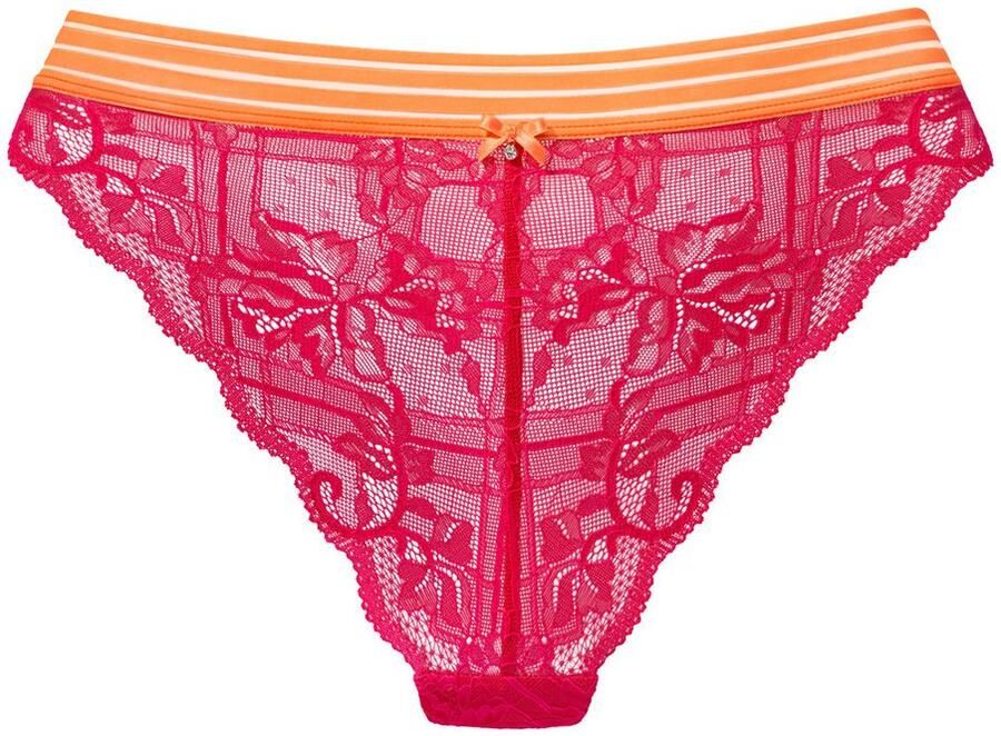 Vivance Tanga van elastisch kant met modieuze contrastkleuren - Foto 2