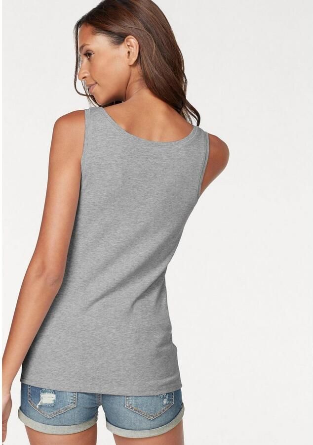 Vivance Tanktop Elastische katoenkwaliteit gemaakt van elastische katoenen stof strandtop (Set van 2) - Foto 2