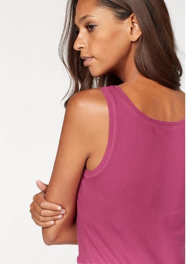 Vivance Tanktop Elastische katoenkwaliteit gemaakt van elastische katoenen stof strandtop (Set van 2)