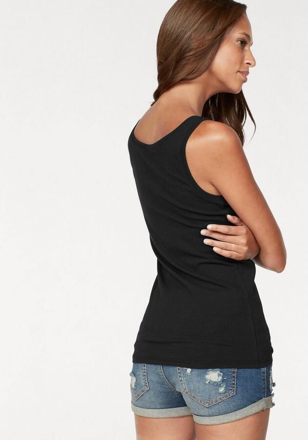 Vivance Tanktop Elastische katoenkwaliteit gemaakt van elastische katoenen stof strandtop (Set van 2) - Foto 3