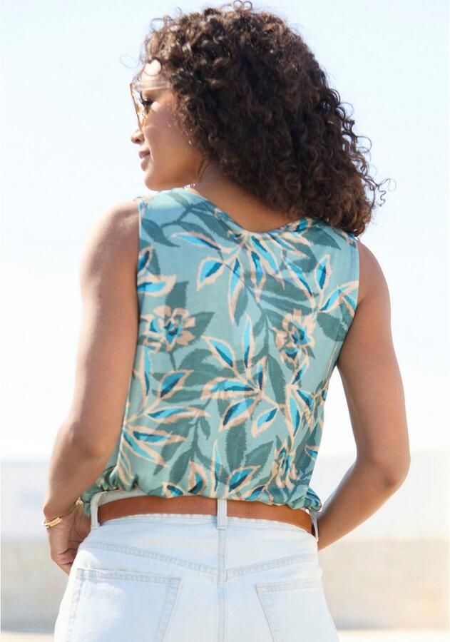 Vivance Tanktop met all-over print zomers jerseytop met v-hals - Foto 4