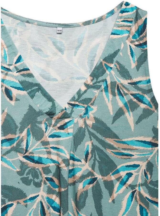 Vivance Tanktop met all-over print zomers jerseytop met v-hals