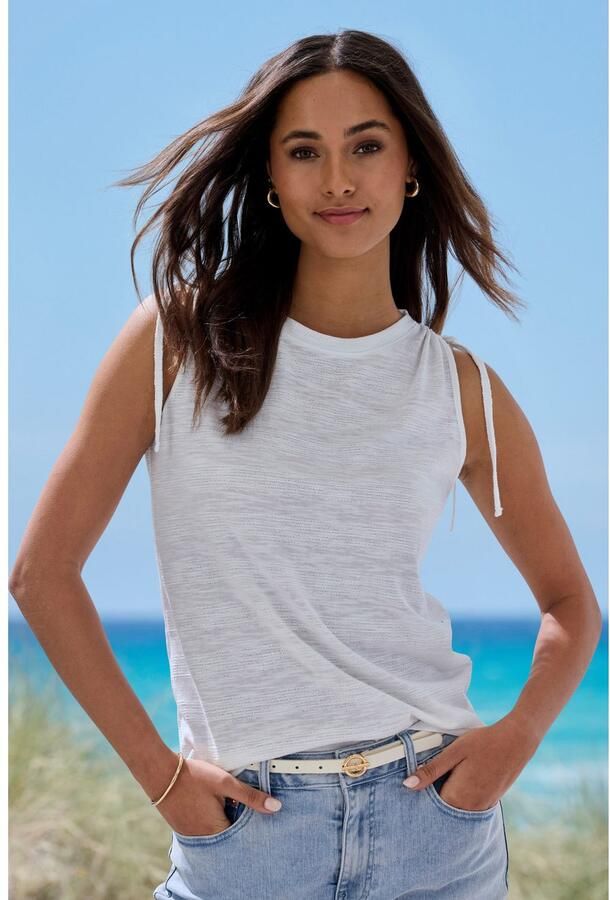 Vivance Tanktop Met verstelbare rimpeling op de schouder van onderhoudsvriendelijke kwaliteit met katoen (Set van 2) - Foto 8