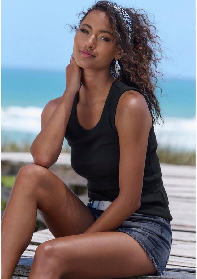 Vivance Tanktop Van zachte rib jersey van zachte katoen-rib kwaliteit (2-delig Set van 2)