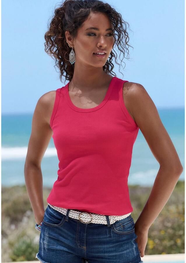 Vivance Tanktop Van zachte rib jersey van zachte katoen-rib kwaliteit (2-delig Set van 2)