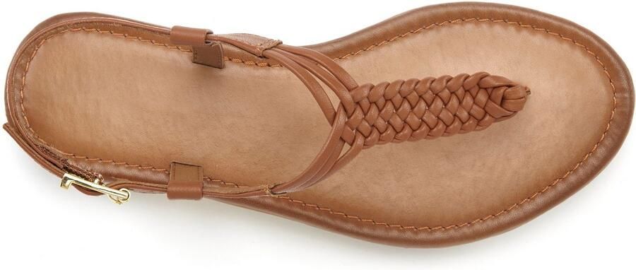 Vivance Teenslippers Sandalette zomerschoen sandaal van leer met vlecht-look - Foto 5