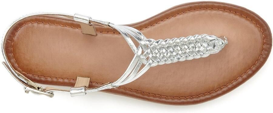 Vivance Teenslippers Sandalette zomerschoen sandaal van leer met vlecht-look - Foto 5