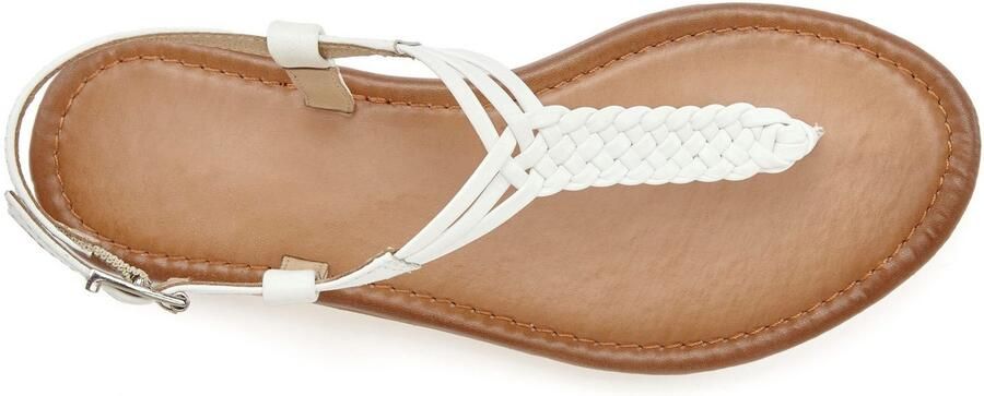 Vivance Teenslippers Sandalette zomerschoen sandaal van leer met vlecht-look - Foto 5