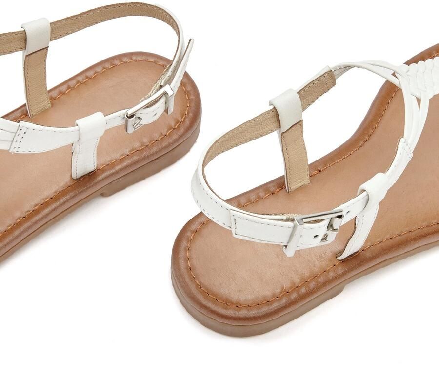 Vivance Teenslippers Sandalette zomerschoen sandaal van leer met vlecht-look - Foto 2