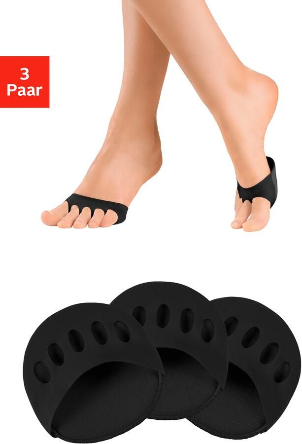 Vivance Teensokjes met voorvoetkussen voor hoge schoenen (set 3 paar) - Foto 6