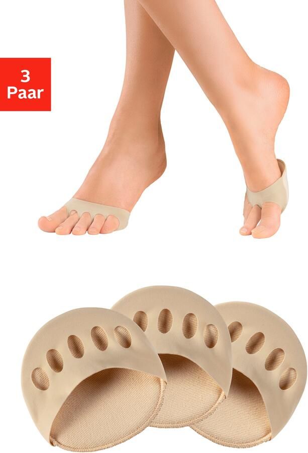 Vivance Teensokjes met voorvoetkussen voor hoge schoenen (set 3 paar) - Foto 9