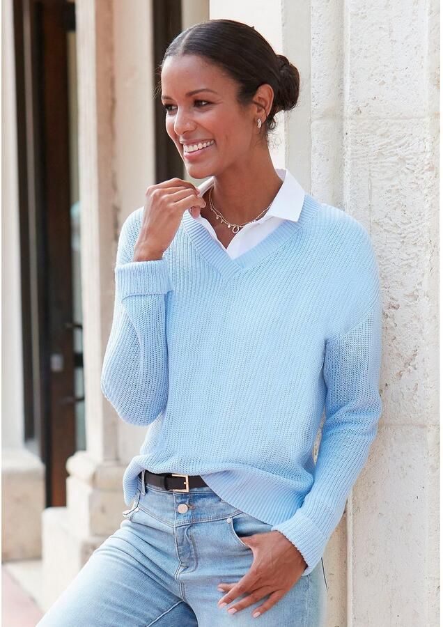 Vivance Top Klassieke blouse-inzet in dubbelpack blousekraag klassieke blouse-inzet insteekkraag - Foto 3