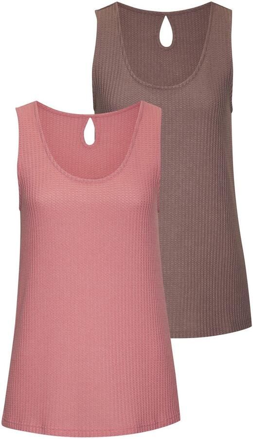 Vivance Top Met druppelvormige uitsnijding op de rug (Set van 2) - Foto 4