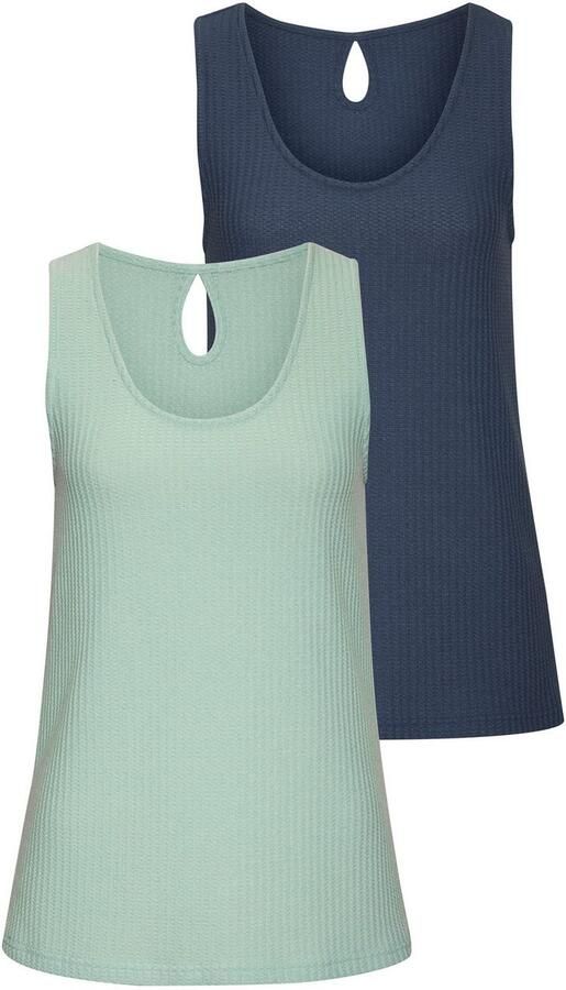 Vivance Top Met druppelvormige uitsnijding op de rug (Set van 2) - Foto 5