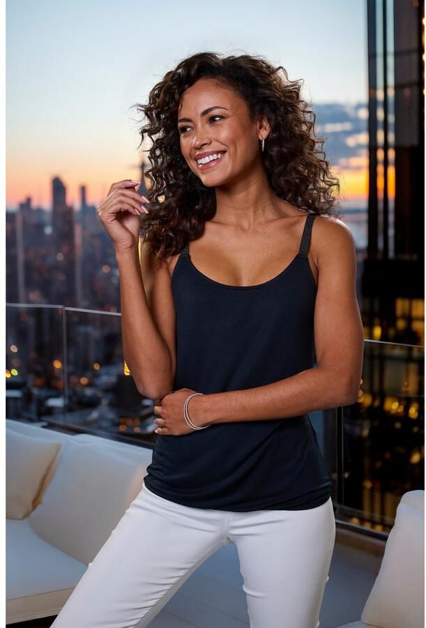 Vivance Top Met elastische glitters van zachte viscose-stretch (Set van 2) - Foto 4