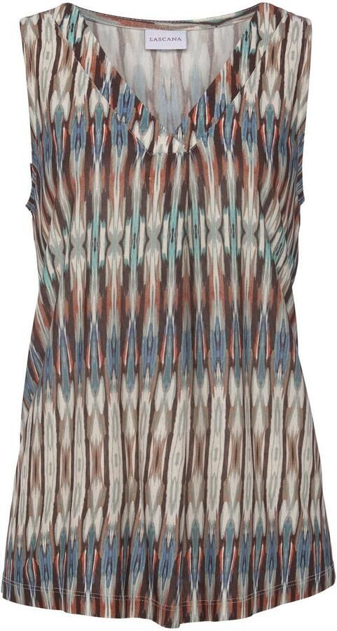 Vivance Top met etnische print los jersey top met v-hals - Foto 4