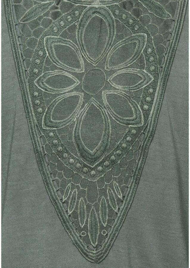 Vivance Top met kantinzet op de rug luchtig zomertop van jersey - Foto 3