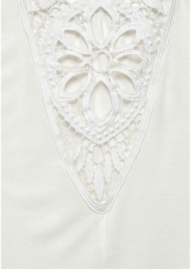 Vivance Top met kantinzet op de rug luchtig zomertop van jersey