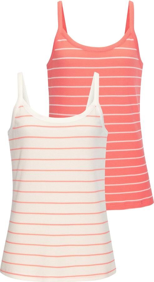 Vivance Top Met modieuze streepstructuur van onderhoudsvriendelijke katoen-viscose kwaliteit (Set van 2) - Foto 7