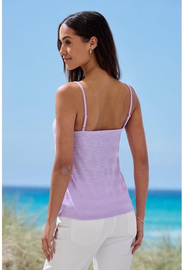 Vivance Top met spaghettibandjes Met modieuze structuuroptiek van onderhoudsvriendelijke kwaliteit met katoen (Set van 2) - Foto 4