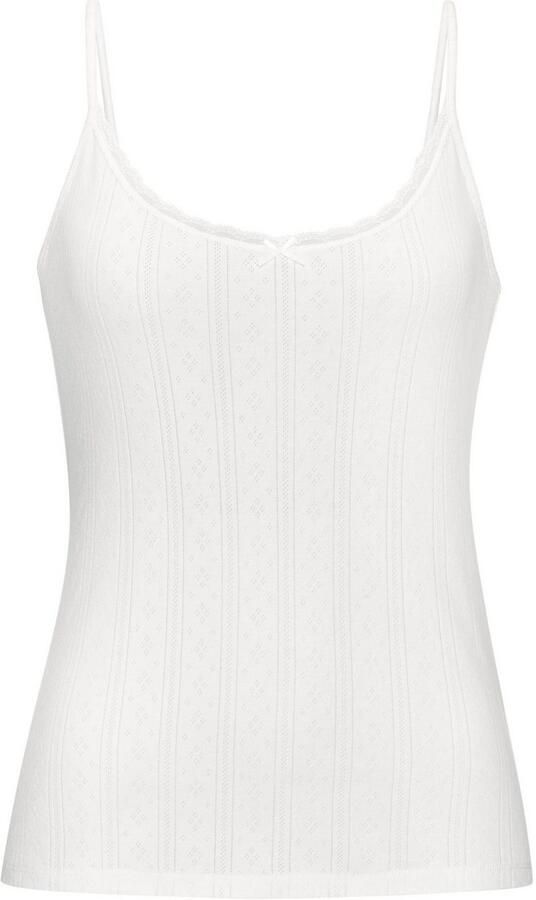 Vivance Top met spaghettibandjes van zacht pointelle-breisel met kant (Set van 2) - Foto 3