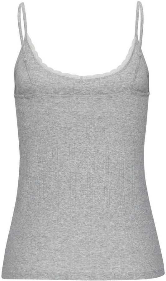 Vivance Top met spaghettibandjes van zacht pointelle-breisel met kant (Set van 2) - Foto 4