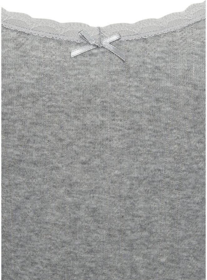 Vivance Top met spaghettibandjes van zacht pointelle-breisel met kant (Set van 2)