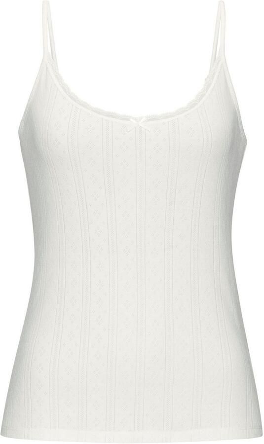 Vivance Top met spaghettibandjes van zacht pointelle-breisel met kant (Set van 2) - Foto 2