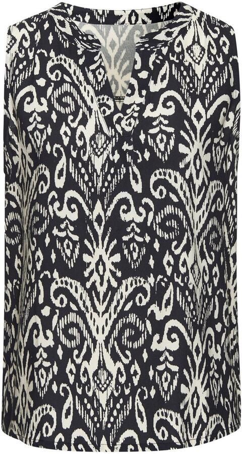 Vivance Top met v-hals en etnisch patroon boho-stijl blouseshirt damesblouse - Foto 7