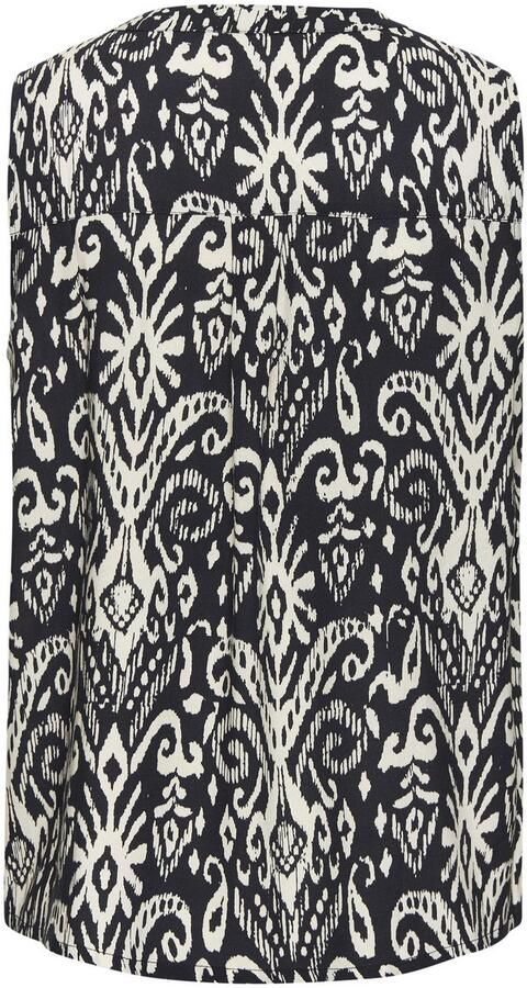 Vivance Top met v-hals en etnisch patroon boho-stijl blouseshirt damesblouse - Foto 6