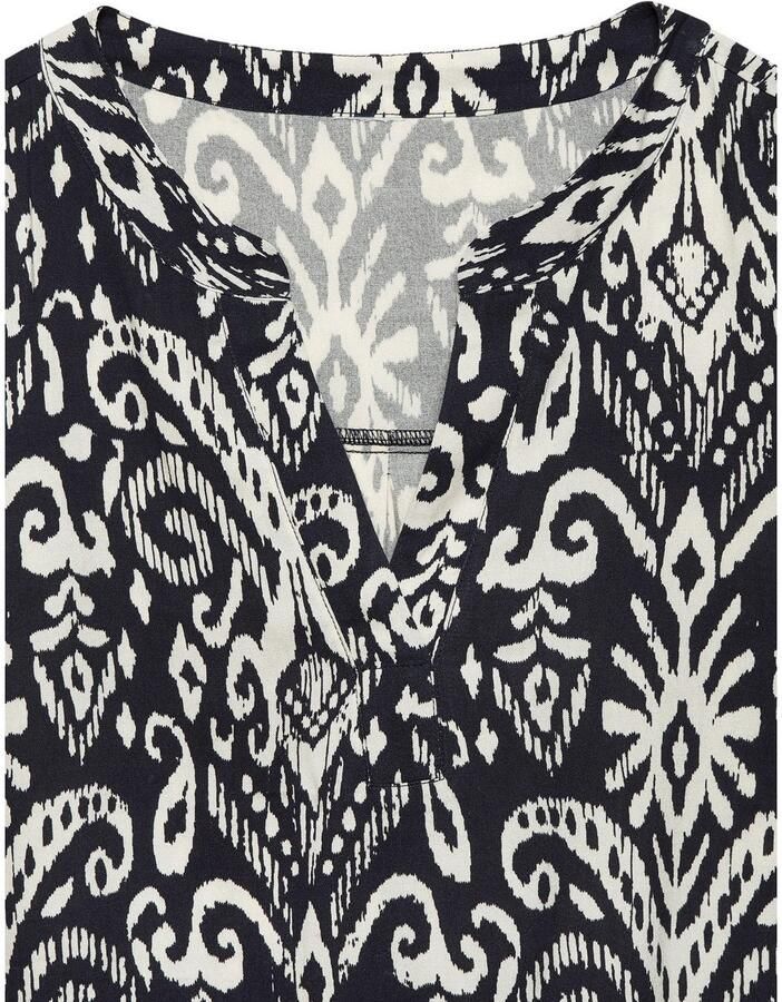 Vivance Top met v-hals en etnisch patroon boho-stijl blouseshirt damesblouse - Foto 1